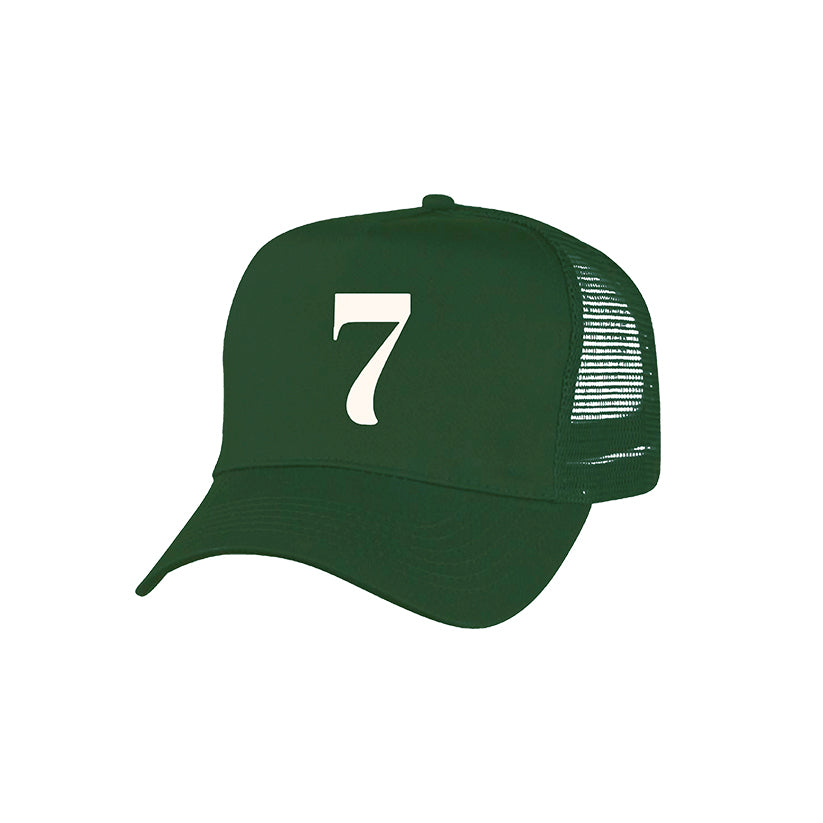 '7' Green Trucker Hat