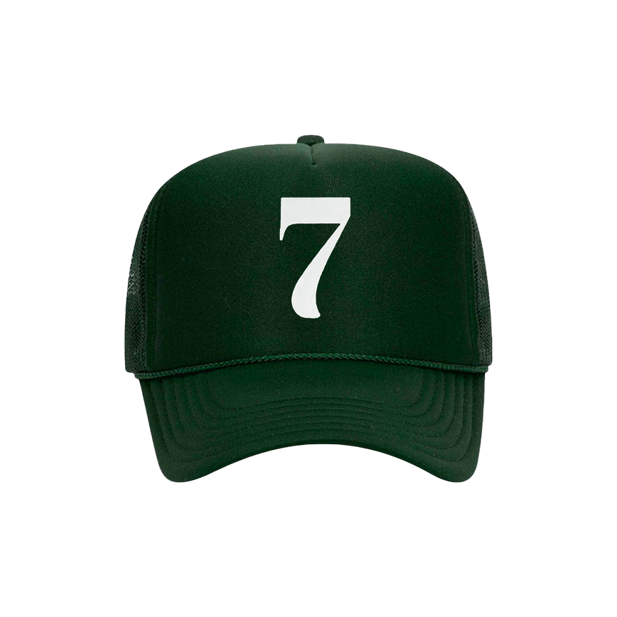 '7' Green Trucker Hat